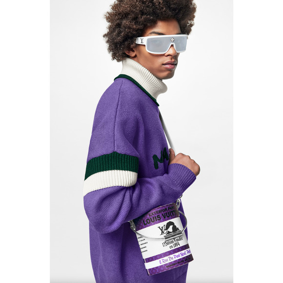 Louis Vuitton Purple LV Paint Can Monogram Top Handle Shoulder Crossbody Bag - Picture 3 of 15